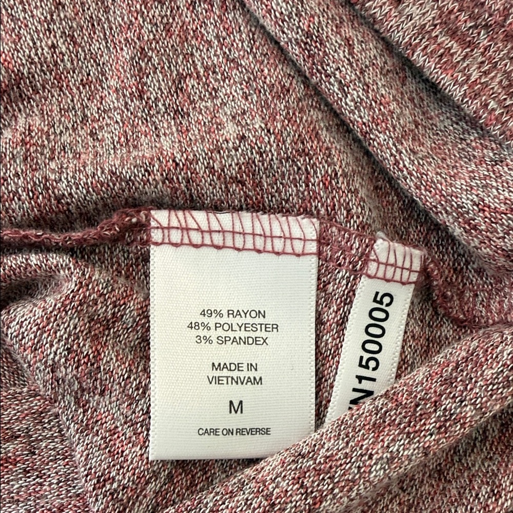 Red-Pink Button-Detail V-Neck Sweater - Picture 5 of 5